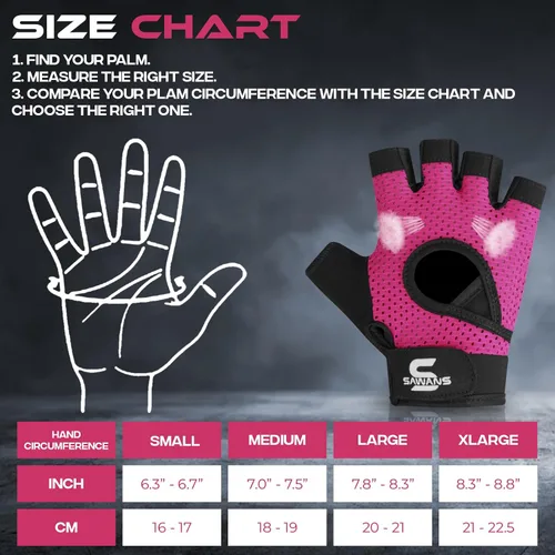 Miniatura 6 de SAWANS Guantes de gimnasio para hombres y mujeres, guantes de levantamiento de pesas, entrenamiento transpirable, agarre antideslizante, protección