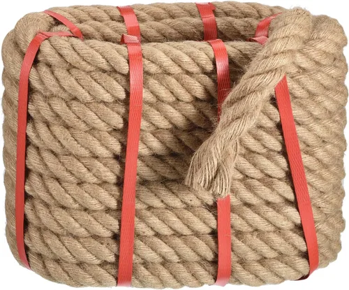 Miniatura 10 de uxcell Cuerda de yute natural, 1-1/2 pulgadas x 50 pies de grosor, cuerda de manila trenzada multiusos para tira y afloja, hamaca, escalada