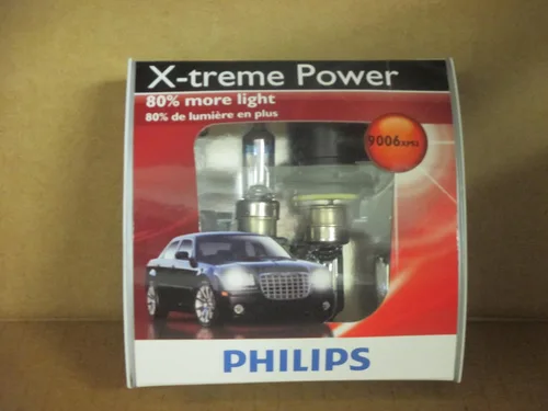 Foco de repuesto X-treme Power H13 9008, (paquete con 2 piezas), de Philips, 9006, Blanco brillante