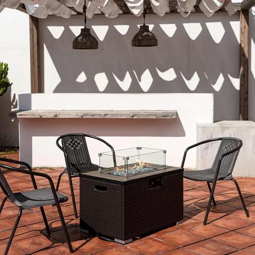 Miniatura 3 de GASPRO - Diamantes de cristal de fuego de 10 libras - Cristal de fuego transparente de 1 pulgada para fogatas de propano, rocas de cristal