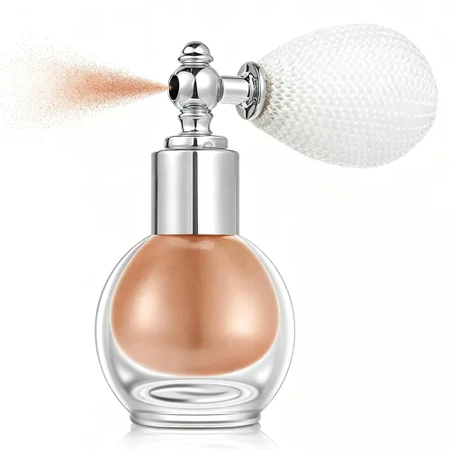 Miniatura 9 de Spray resaltador champán, polvo de brillo suelto rocío de maquillaje de alto brillo para cuerpo, cara, cabello, laca para el cabello con purpurina