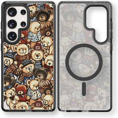 Miniatura 237 de Rosarnnah Funda compatible con Samsung Galaxy S24 Ultra, bonita estética, a la moda, divertida funda con estampado de gatito y gato, duradera a