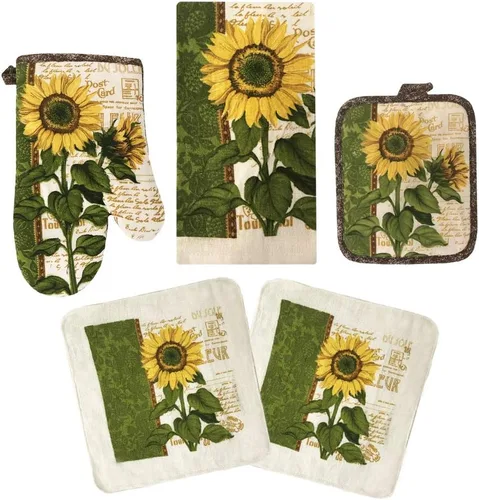 Miniatura 12 de American Linen Juego de manoplas de horno y soportes para ollas, juegos de toallas de cocina y paños de cocina, guantes de horno, paños de cocina