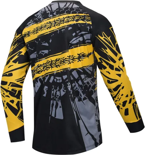 Miniatura 83 de Hotlion Camiseta de ciclismo para hombre, manga larga, MTB Motocross, ropa de carreras todoterreno