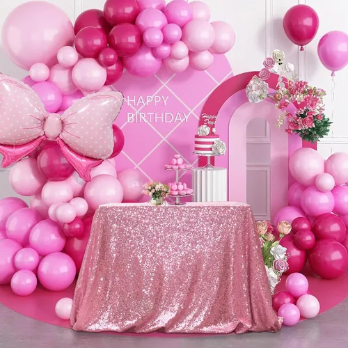 Miniatura 158 de PartyDelight Mantel de lentejuelas redondo de 50 pulgadas, color dorado claro, adorno de mesa para decoración de bodas, fiestas, cumpleaños