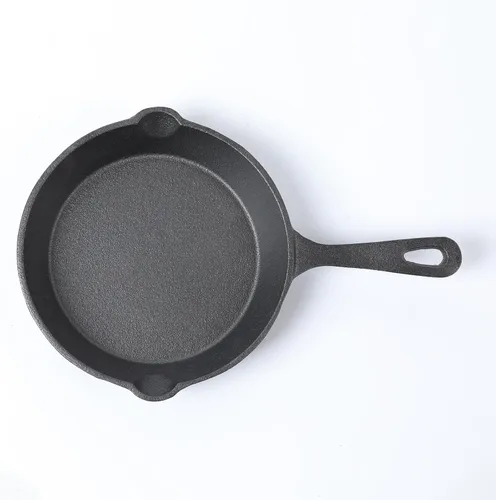 Miniatura 3 de HAWOK Sartén de hierro fundido, Dia.6 Inch Round Pan, Servidor de hierro fundido, Sartén, Pre-sazonado Black01