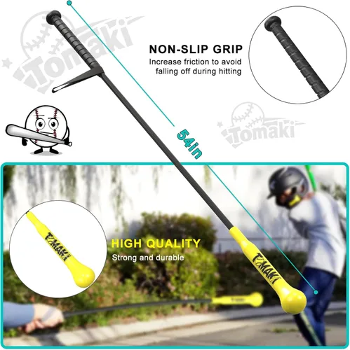 Miniatura 4 de Hitting Stick Batting Swing Trainer, Batting Practice Equipment for Baseball and Softball, Ideal One-on-One Coaching Tool for Baseball 54