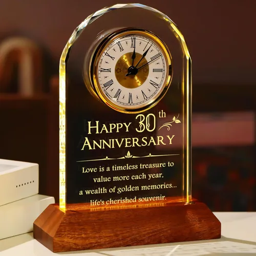 Miniatura 9 de YWHL Regalos de reloj de aniversario de boda de 50 años para padres y abuelos, regalos de aniversario de 50 años para parejas, relojes de mesa