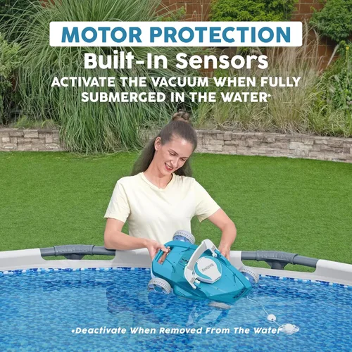Miniatura 8 de Bestway AquaTronix G200 - Limpiador robótico automático para piscinas, robot de aspiradora inalámbrica para piscina, ideal para piscinas enterradas