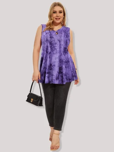 Miniatura 6 de LARACE Camisetas sin mangas de talla grande para mujer, camisetas recortadas, ropa de moda, ajuste holgado, blusas sin mangas con nudo torcido