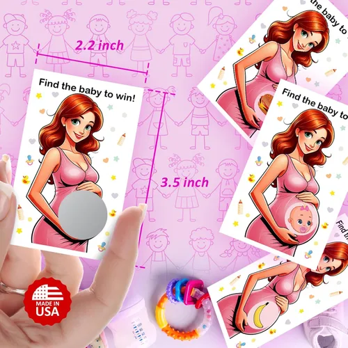 Miniatura 2 de RokAPary Find the Baby to Win Girl - Juego de rascar para niña, juegos tontos fáciles de jugar, idea divertida, actividad rompehielos para baby