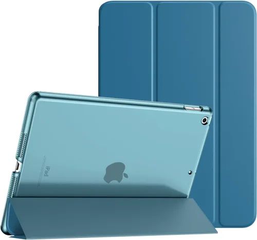 Miniatura 15 de TiMOVO Funda inteligente delgada para iPad 10.2 para iPads de 9ª/8ª/7ª generación, funda protectora translúcida de PC dura con soporte, color blanco