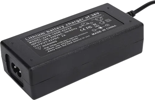 Adaptador de cargador de batería, adaptador de suministro de cargador hembra de 42 V 2 A 0.217 in para batería de litio de 36 V, recarga para