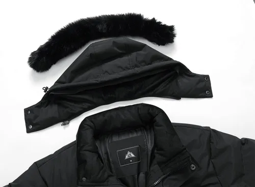 Miniatura 4 de MOERDENG Men's Winter Snow Coat Water-Resistant Down Parka Warm Puffer Jacket with Detachable Hood
