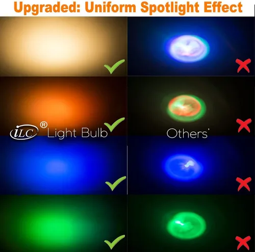 Miniatura 6 de ILC Bombilla LED GU10 equivalente a 40 vatios que cambia de color, 12 colores, 5 W, regulable, blanco cálido, 2700 K, RGB bombillas LED con control