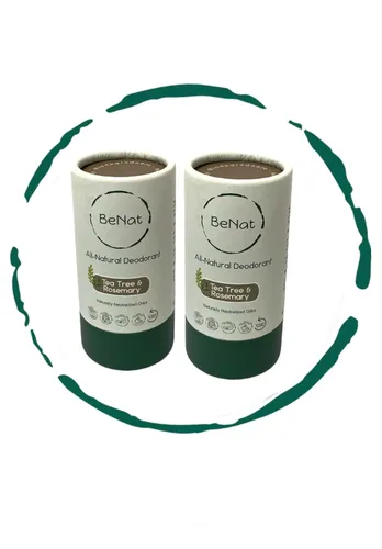 Miniatura 4 de BeNat Desodorante natural para mujeres y hombres, árbol de té sin bicarbonato de sodio, sin aluminio, sin gluten y sin crueldad, protección duradera