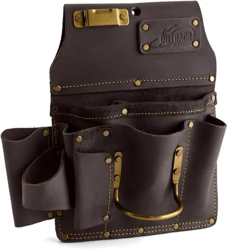 Miniatura 13 de Ox Pro - Bolsas de herramientas de cuero de grano completo, fabricadas con doble costura y bolsillos reforzados con remaches