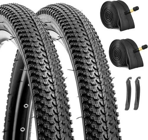 Hycline Juego de 2 neumáticos para bicicleta de montaña: 20/24/26/27.5 pulgadas, repuesto plegable de alto rendimiento, resistentes al desgaste,