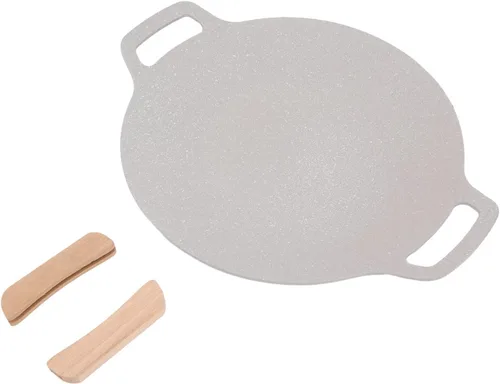 Miniatura 7 de Diydeg Sartén coreana para barbacoa, parrilla antiadherente, redonda de aluminio, plata, 11.8 in