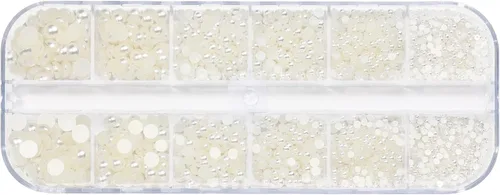 Miniatura 7 de Perlas planas para uñas, perlas blancas para arte de uñas, perlas de uñas de color AB para arte de uñas, perlas de joyería para uñas, con bolígrafo
