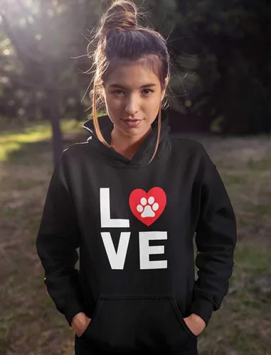 Miniatura 3 de Tstars Sudaderas con estampado de huellas de perro para mujer, con capucha para amantes de los animales