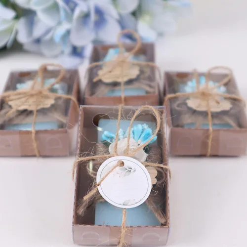 Miniatura 6 de HTF Paquete de 5 Mini Jabones Personalizados con Aroma a Océano, Recuerdos de Baby Shower, Regalos de Baby Shower, Recuerdos de Jabón Perfumado