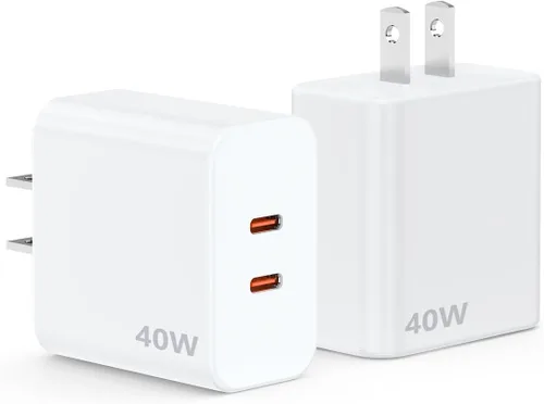 Miniatura 15 de Paquete de 2 bloques de cargador de pared USB C de 65 W, adaptador de carga USB C de 3 puertos de 100 W tipo C de carga súper rápida para MacBook