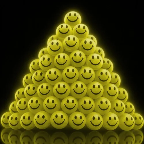 Miniatura 9 de ArtCreativity 36 bolas de rebote de cara sonriente rosa que brillan en la oscuridad, paquete a granel de 36 a 1 pulgada de alto rebote para niños