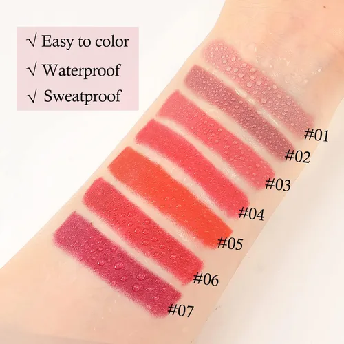 Miniatura 3 de Boobeen Lápiz labial mate de lápiz labial cremoso aterciopelado, cobertura completa, alto pigmento, impermeable, de larga duración, para mujeres