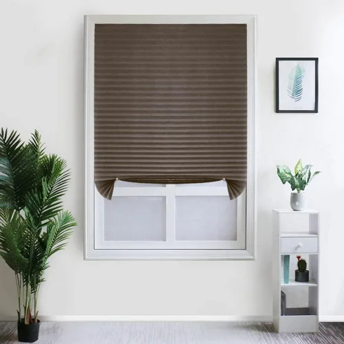 Miniatura 2 de Persianas verticales plisadas temporales - Sin taladrar, autoadhesivas, fáciles de instalar - Se ajustan a ventanas - Enrollable para baño, cocina