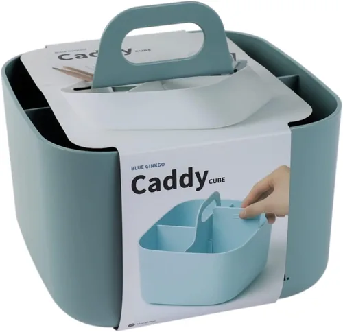 Miniatura 23 de BLUE GINKGO - Organizador apilable pequeño para baño, oficina, manualidades o suministros escolares, transportador portátil hecho en Corea Azul