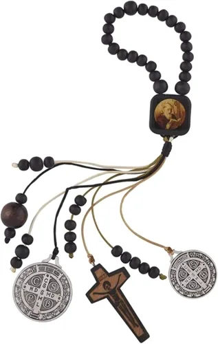 Autom Medalla de San Benito para protección del hogar, colgador de colores surtidos para decoración del hogar, 11 pulgadas