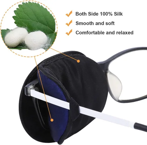 Miniatura 3 de eZAKKA Parches para ojos para adultos, parche para gafas, parche de seda para ojo perezoso, ambliopía, estrabismo y después de la cirugía