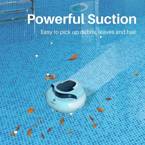 Miniatura 8 de POOLPURE Limpiador robótico inalámbrico para piscinas: motores duales de 30 W, tiempo de funcionamiento de 100 minutos, para piscinas sobre