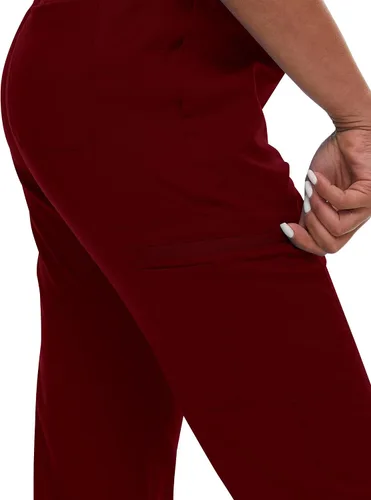 Miniatura 5 de niaahinn Conjunto de uniforme médico para mujer con cuello en V clásico y pantalones deportivos de yoga, uniforme médico de enfermería