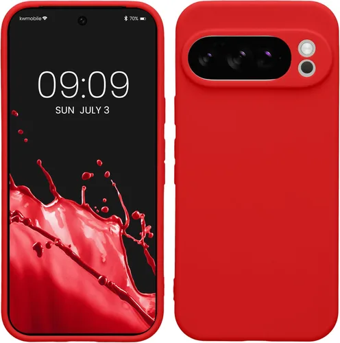 Miniatura 169 de kwmobile Funda compatible con Google Pixel 9 Pro - Funda protectora delgada de TPU para teléfono - Acabado mate suave - Negro mate
