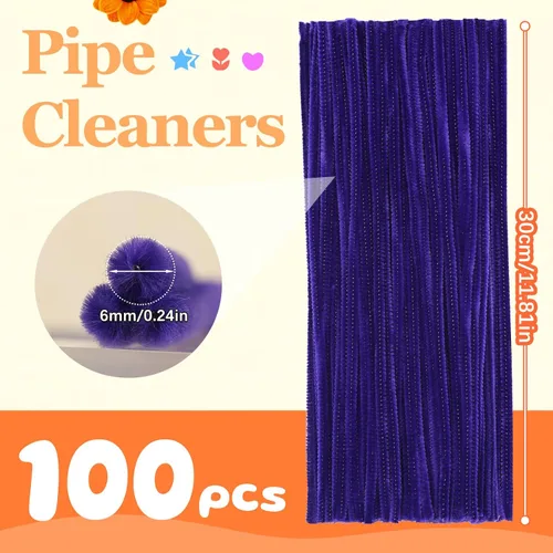 Miniatura 78 de Zlulary Juego de 100 limpiapipas de chenilla, de color sólido, para limpiar tuberías, manualidades, manualidades, decoración, tallos de felpilla Gris