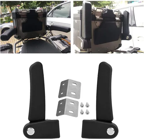 Miniatura 6 de Reposabrazos del pasajero de la motocicleta, 2 unids motocicleta pasajero trasero plegable superior caja caja de asiento trasero kit de reposabrazos