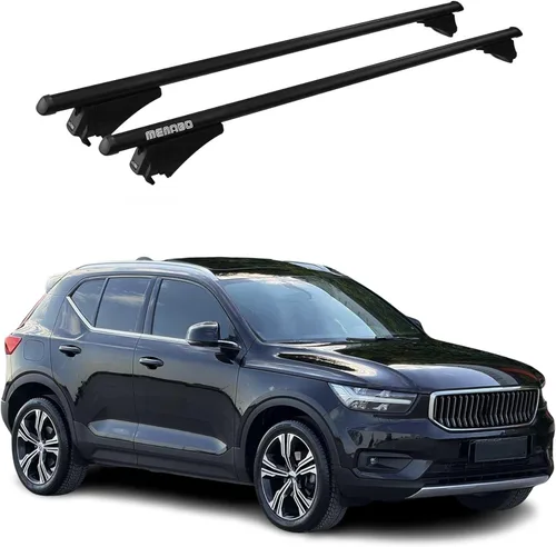 Miniatura 11 de OMAC Barras transversales para portaequipajes para Volvo XC40 2018 a 2023, 165 libras, plateadas, aerodinámicas, 2 piezas