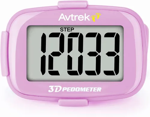 Miniatura 8 de AVTREK Contador de pasos 3D con clip con retroiluminación LED, podómetro de bolsillo para caminar actividades al aire libre, rastreador de fitness