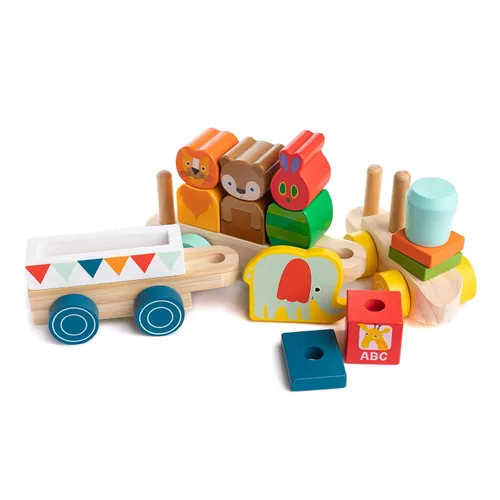 Miniatura 7 de Kids Preferred World of Eric Carle The Very Hungry Caterpillar - Juego de tren de madera, 12 piezas