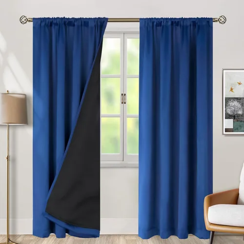 Miniatura 94 de BGment - Cortinas opacas para sala de estar de 63 pulgadas de largo, juego de 2 paneles, cortinas para oscurecer toda la habitación, cortinas