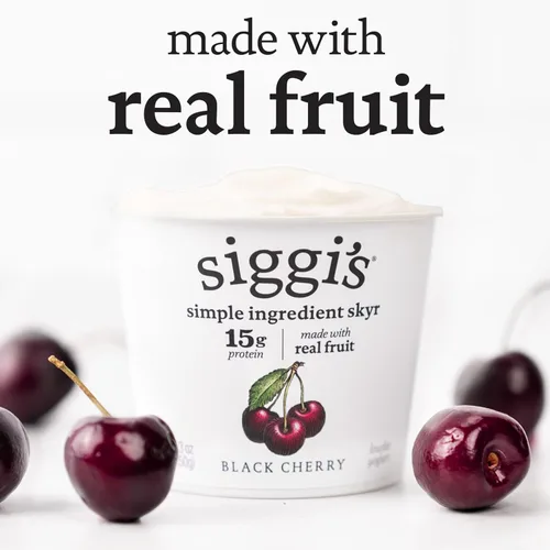 Miniatura 4 de siggi's® 2% Yogur Islandés Colado Bajo en Grasa, Sabor a Cereza Negra, 5.3 oz., Taza de Porción Individual