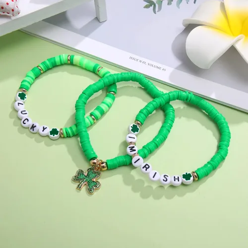 Miniatura 180 de Surfer Heishi - Pulseras apilables para mujer, apilables, de vinilo arcoíris, disco de arcilla, pulseras elásticas para la amistad, joyería bohemia