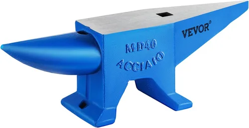 Miniatura 12 de VEVOR Yunque de cuerno único, yunque de acero de 22 libras para herrero a la venta, herramientas de acero forjado con agujero redondo y cuadrado