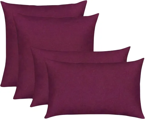 Miniatura 12 de RSH DECOR: Sunbrella Juego de 4 almohadas lumbares y cuadradas 20 x 12 pulgadas y 17 x 17 pulgadas Tela resistente al agua y a la decoloración