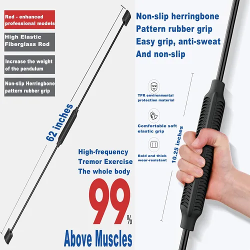 Miniatura 5 de Juego de iniciación de yoga - Barra flexible, banda de resistencia y tubo de hombro para ejercicio elástico y entrenamiento fitness