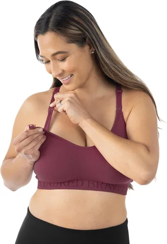 Miniatura 4 de Kindred Bravely Sublime Busty - Brasier deportivo de lactancia y maternidad de bajo impacto para F, G, H, I Cup (terracota ombrado)