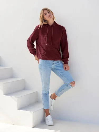 Miniatura 7 de MEROKEETY Sudadera acolchada de gran tamaño para mujer, de manga larga, con cordón y bolsillo