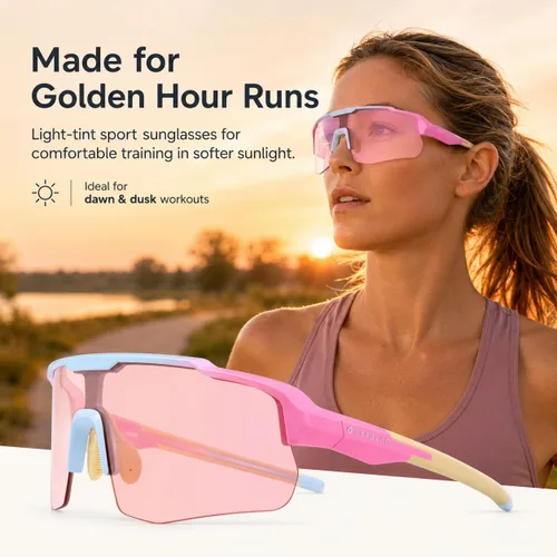 Miniatura 2 de MOTIONVIEW - Gafas de sol deportivas para exteriores, HD, alto contraste, UV400, para correr, béisbol, softbol, deportes, ecológicas